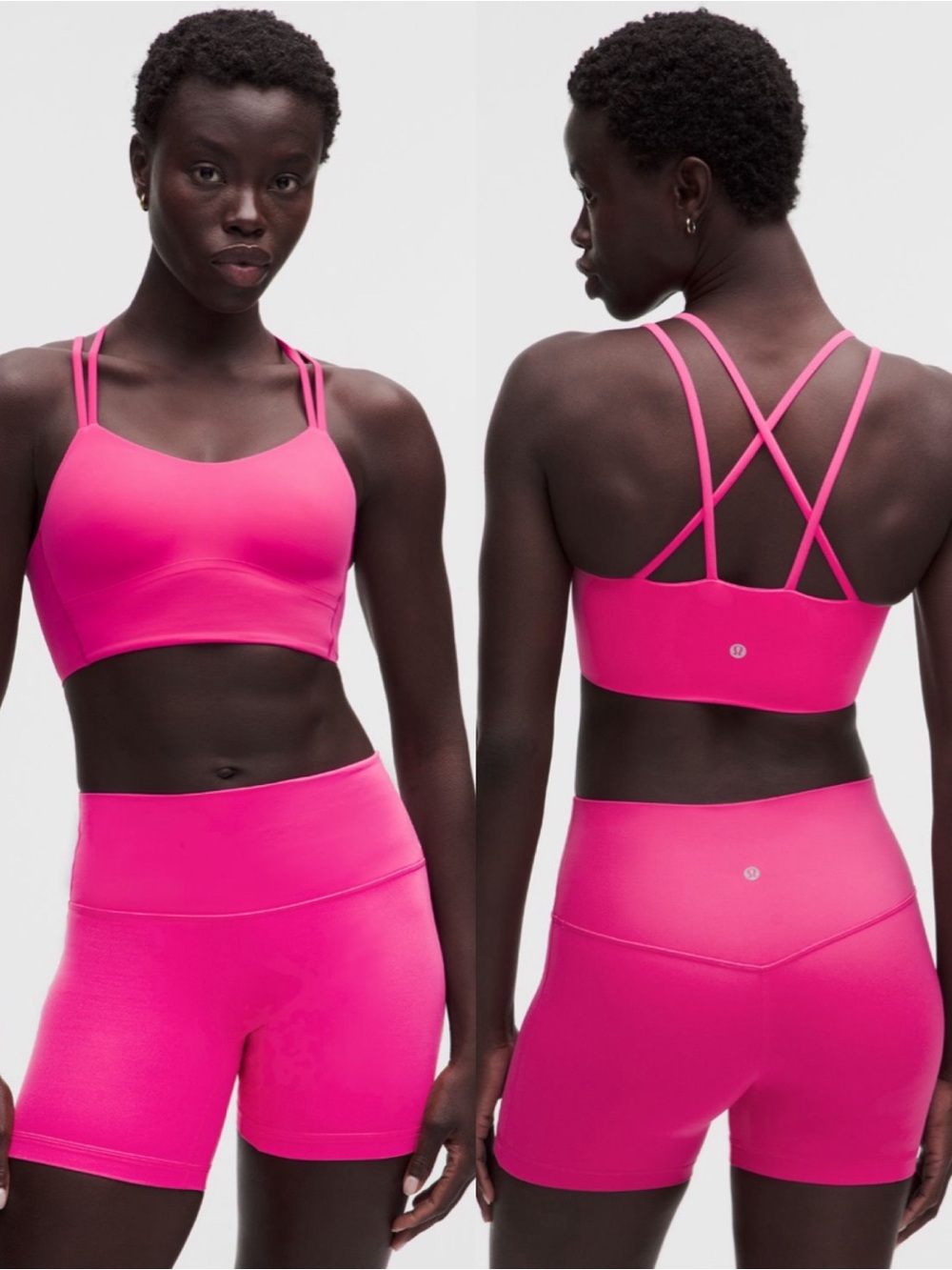Lululemon Like a Cloud Longline Bra B/C Pink Flare SZ 8